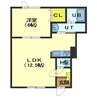 カティサーク 1LDKの間取り