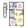 メゾンＫＴ13号館 2LDKの間取り