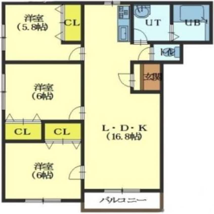間取図 グランメール本通Ⅰ