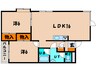 マンションリヴァーサイド 2LDKの間取り