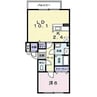 アンジュ中島 1LDKの間取り