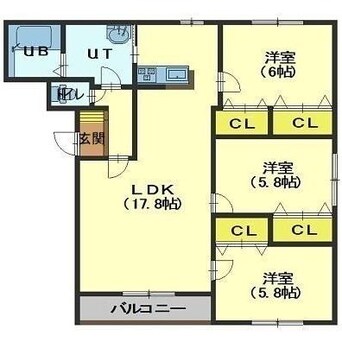 間取図 セゾンクレールⅢ