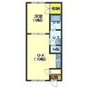 ピュアパレス乃木 1DKの間取り