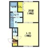 メイプルハイム 1LDKの間取り
