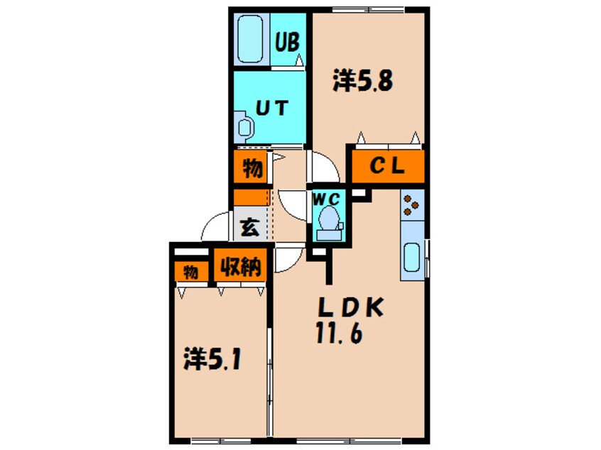 間取図 ユージュリィ