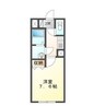 フォレストしらゆり 1Kの間取り