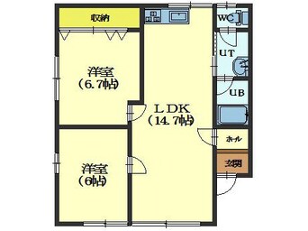 間取図 コーポすみれＢ棟