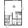 イーグル美原 1Kの間取り