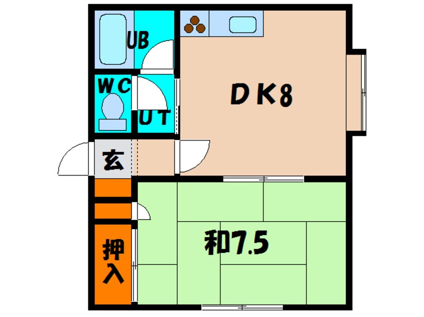 間取図 グリーンカーサフジ