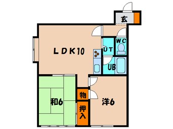 間取図 グリーンカーサフジ