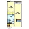 シャトン川原 1LDKの間取り