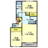 プリマヴェーラ 2LDKの間取り