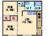 アスティ久根別 2LDKの間取り