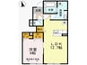 D-room七重浜 1LDKの間取り