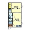 コンフレール富岡 1DKの間取り