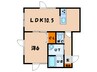 リヴェール参番館 1LDKの間取り