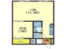 レジデンス大川 1LDKの間取り