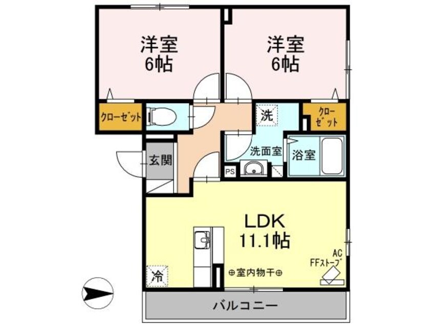 間取図 D-room湯川