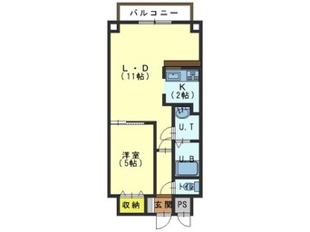 間取図 函館市電２系統/松風町駅 徒歩4分 4階 築30年