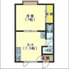 シティハウスⅡ 1DKの間取り