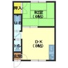 コーポ浩洋 1DKの間取り