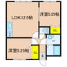 ヴェリテ 2DKの間取り