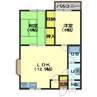 マンションまさ 2LDKの間取り