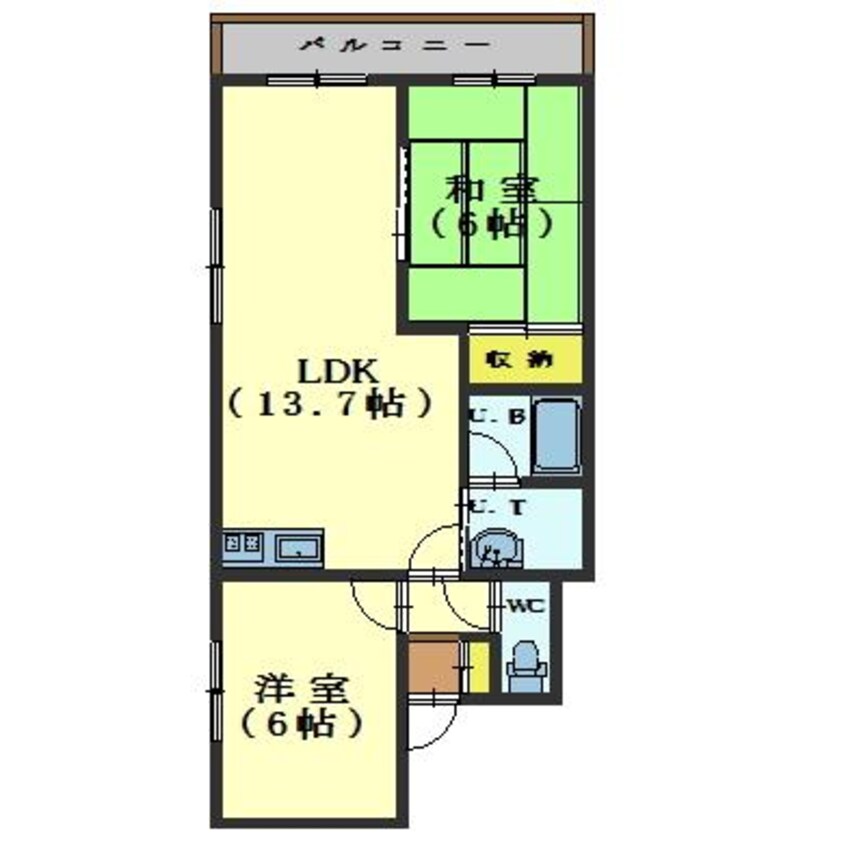 間取図 北浜コスモビル