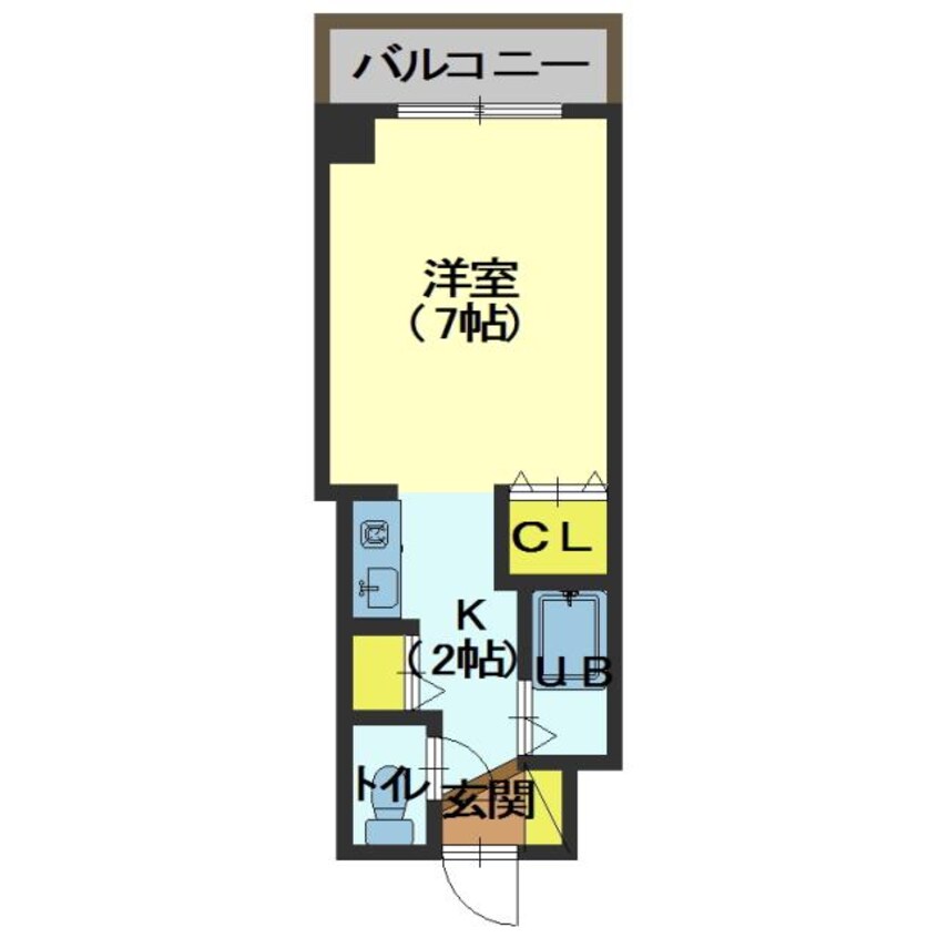 間取図 函館市電２系統/市役所前駅 徒歩4分 5階 築35年