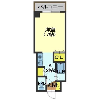 間取図 函館市電２系統/市役所前駅 徒歩4分 6階 築35年