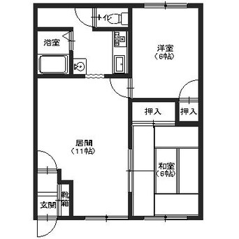 間取図 ドミールかしわぎ