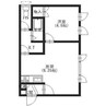 ハイツヒロⅢ 1DKの間取り
