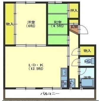 間取図 ビレッジハウス金堀1号棟