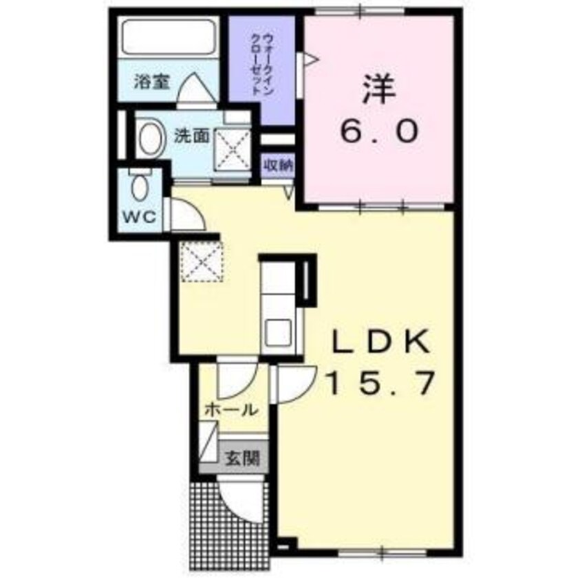 間取図 ベル・カルム桔梗Ⅱ