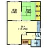 ハウス・ユー 2DKの間取り
