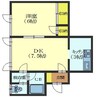 サンロード桔梗 1LDKの間取り