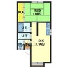 マリンホーム 1DKの間取り