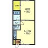 パステルコートミナト 1DKの間取り