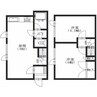 ルックスヒルズ富岡 2LDKの間取り