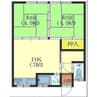 大京マンション 2DKの間取り