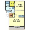 ステラ石川 1LDKの間取り
