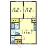 リセーヌ177 2LDKの間取り
