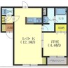 Kelii駒場車庫 1LDKの間取り