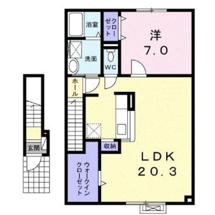 間取図 エルムプラシードA10号館