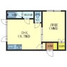 ノースマイン 1DKの間取り