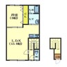 テイルウィンドⅠ 1LDKの間取り