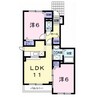 メゾンKT3号館 2LDKの間取り