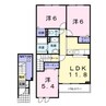 エスポアールＢ 3LDKの間取り