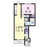 メゾンKT5号館 1LDKの間取り