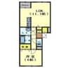 αzoneⅡ 1LDKの間取り